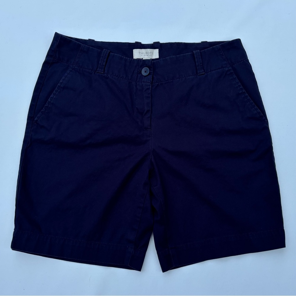 Talbots Bermuda Shorts Navy Blue 10 Petite